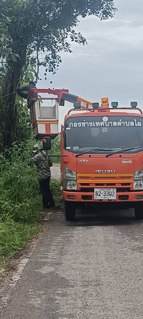 วันที่  21  สิงหาคม  2569  งานไฟฟ้า  กองช่าง  ต่อสายไฟฟ้าเข้าวัดป่าบ้านโคกล่าม