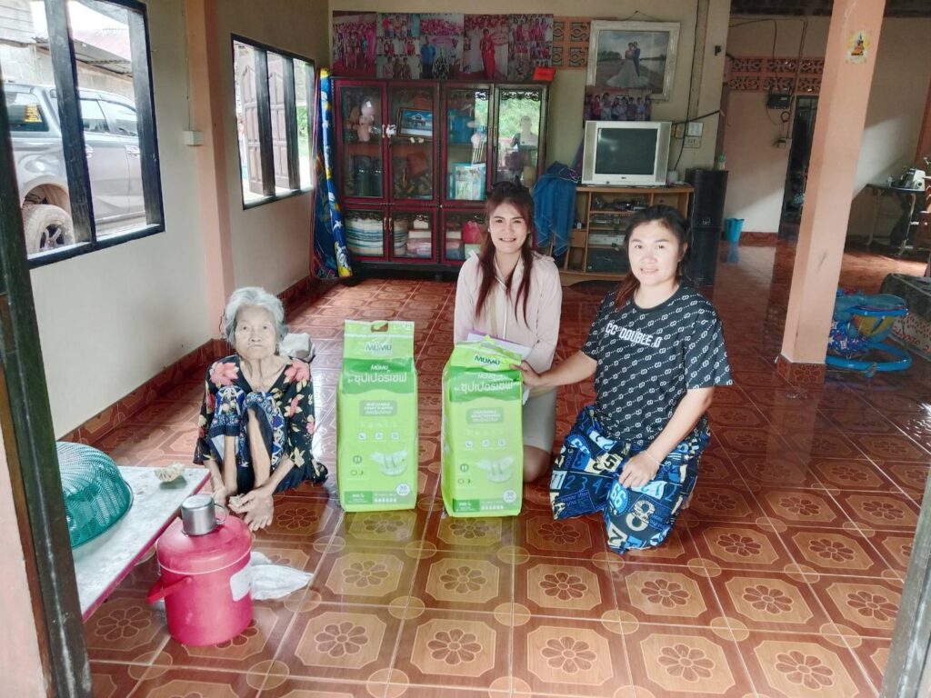 งาน  LTC  เยี่ยมบริการดูแลและมอบผ้าอ้อมผู้ใหญ่ให้กับผู้ที่มีภาวะพึ่งพิงเทศบาลตำบลไผ่   เมื่อวันที่  31  สิงหาคม   2569  ณ  เขตพื้นที่บ้านหนองโพน  โนนสะอาด  ดอนสวรรค์